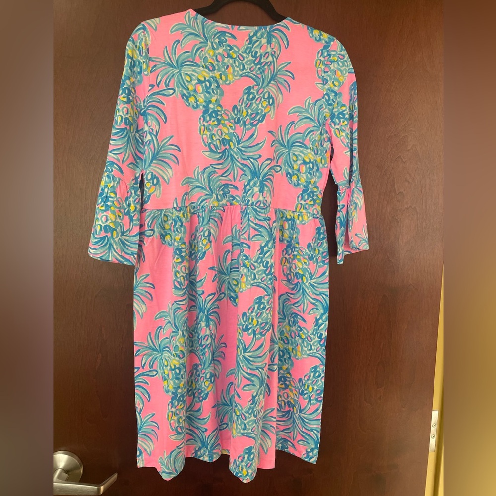 NWT Lilly Pulitzer Jannie Pink and Blue Women's Dress Size Medium - Picture 3 of 5